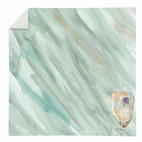 Oyster on Sage Green Napkin