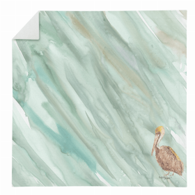 Brown Pelican on Sage Green Napkin