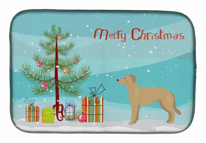 Dog Breed/Merry Christmas art Dish Drying Mat (Color: German Sheprador #1, size: 14 x 21)