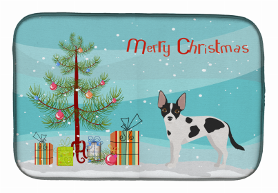 Dog Breed/Merry Christmas art Dish Drying Mat (Color: Jackhuahua, size: 14 x 21)