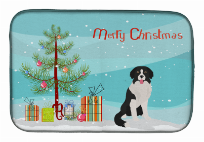 Dog Breed/Merry Christmas art Dish Drying Mat (Color: Borador 1, size: 14 x 21)