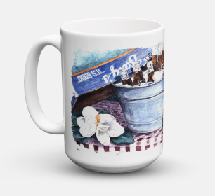 Food Coffee Mug 15 oz (Color: Barq's and old washtub, size: 5 x 5)