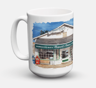 Scenic Coffee Mug 15 oz (Color: Trapani's Eatery, size: 5 x 5)