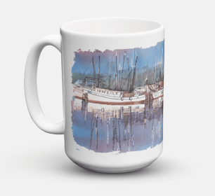 Scenic Coffee Mug 15 oz (Color: Harbour, size: 5 x 5)