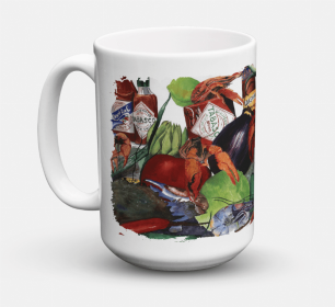 Food Coffee Mug 15 oz (Color: Crawfish with Louisiana Spices, size: 5 x 5)