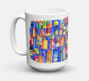 Food Coffee Mug 15 oz (Color: Lobster Bouys, size: 5 x 5)