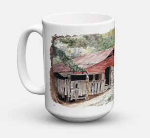 Scenic Coffee Mug 15 oz (Color: Old Barn, size: 5 x 5)