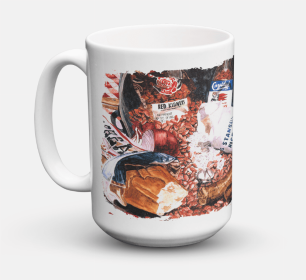 Food Coffee Mug 15 oz (Color: Red Beans and Rice, size: 5 x 5)