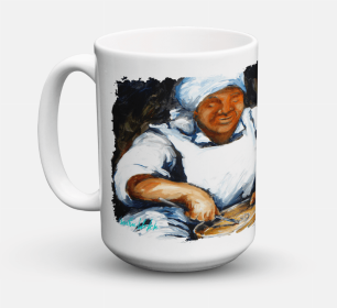 Food Coffee Mug 15 oz (Color: Hot Water Cornbread Cook, size: 5 x 5)
