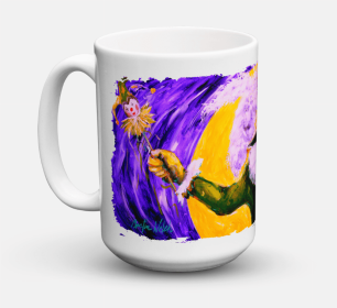 Festive Coffee Mug 15 oz (Color: Mardi Gras Hey Mister, size: 5 x 5)