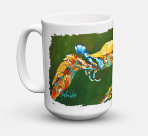 Shellfish Coffee Mug 15 oz (Color: Go Green Crab, size: 5 x 5)