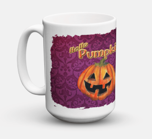 Halloween Coffee Mug 15 oz (Color: Hello Pumpkin, size: 5 x 5)