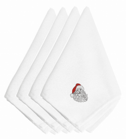 Christmas Themed Embroidered Napkins (Color: Christmas Santa Claus Face, size: 20 x 20)