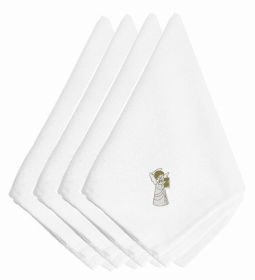 Christmas Themed Embroidered Napkins (Color: Christmas Angel, size: 20 x 20)