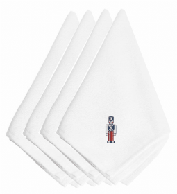 Christmas Themed Embroidered Napkins (Color: Christmas Toy Soldier, size: 20 x 20)