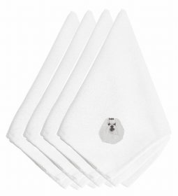Dog Breed/Embroidered Napkins (Color: Maltese, size: 20 x 20)