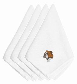 Dog Breed/Embroidered Napkins (Color: English Bulldog, size: 20 x 20)