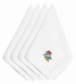 Christmas Themed Embroidered Napkins (Color: Christmas Ball Ornaments, size: 20 x 20)