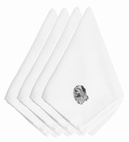 Dog Breed/Embroidered Napkins (Color: Old English Sheepdog, size: 20 x 20)