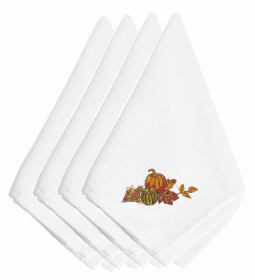 Thanksgiving Themed Embroidered Napkins (Color: Thanksgiving Endpiece, size: 20 x 20)